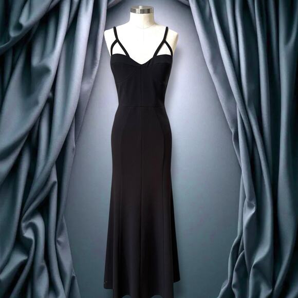 Vera Wang Dresses & Skirts - Vera Wang Lavender Formal Maxi Dress 8 Black LBD Y2K Goth Whimsigoth Polyester